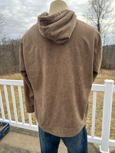 Load image into Gallery viewer, Sz L patchwork corduroy pullover hoodie