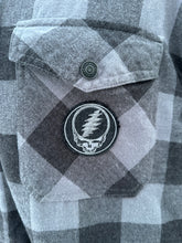 Load image into Gallery viewer, Sz XXL Touch of Grey plaid quilted flannel jacket with sherpa lining