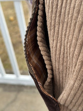 Load image into Gallery viewer, Sz L patchwork corduroy pullover hoodie