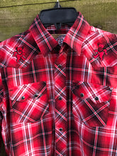 Load image into Gallery viewer, Child’s size 8-10 embroidered pearly snap western