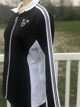 Load image into Gallery viewer, Sz M Embroidered athletic wear zip up