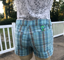 Load image into Gallery viewer, Sz M embroidered bear and mushroom shorts
