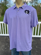 Load image into Gallery viewer, Sz XL purple embroidered Bertha polo
