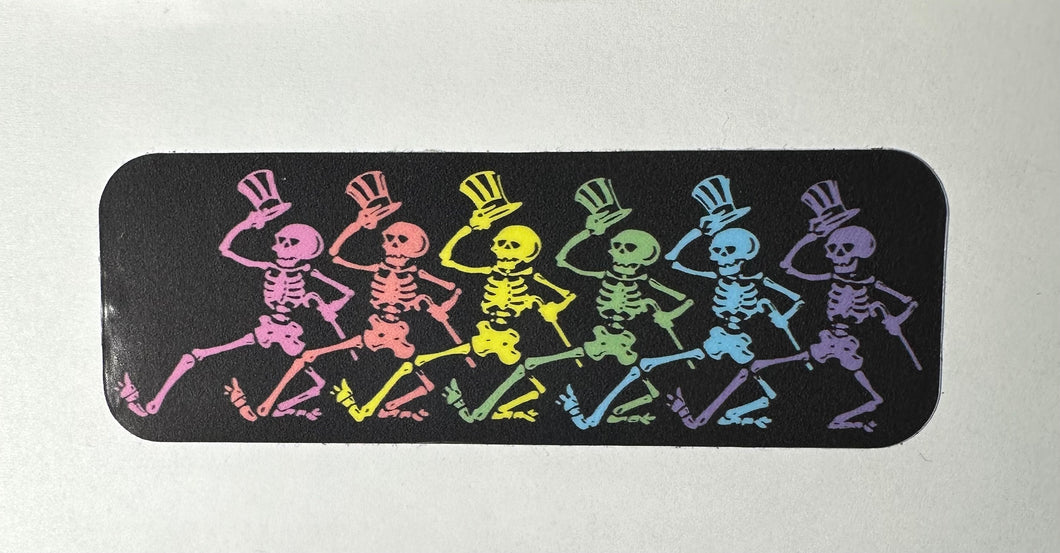 Dancing skeleton high quality laminated vinyl dancing skeletons sticker
