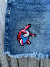 Load image into Gallery viewer, Women’s sz 9 one of a kind cut off shorts
