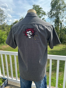 Sz M embroidered Dickies Bertha button up