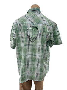 Sz XXL Men’s embroidered Alligator pearl snap