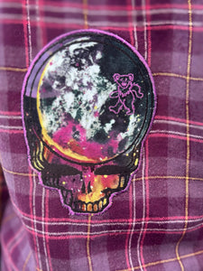 Women’s Sz M Space Your Face flannel