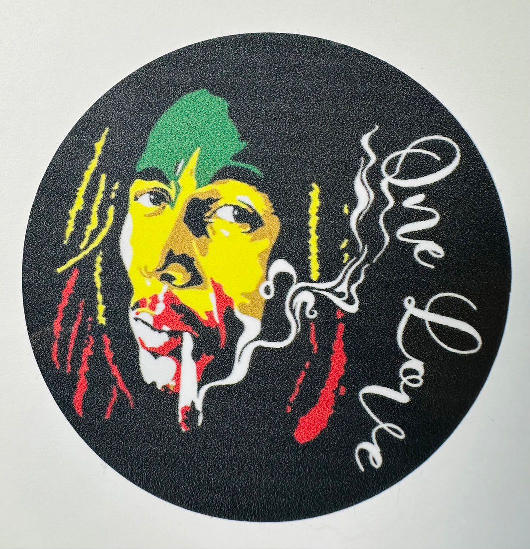 One Love high quality laminated vinyl sticker