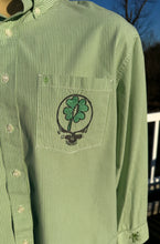 Load image into Gallery viewer, Sz L St.Paddy’s Day embroidered button down
