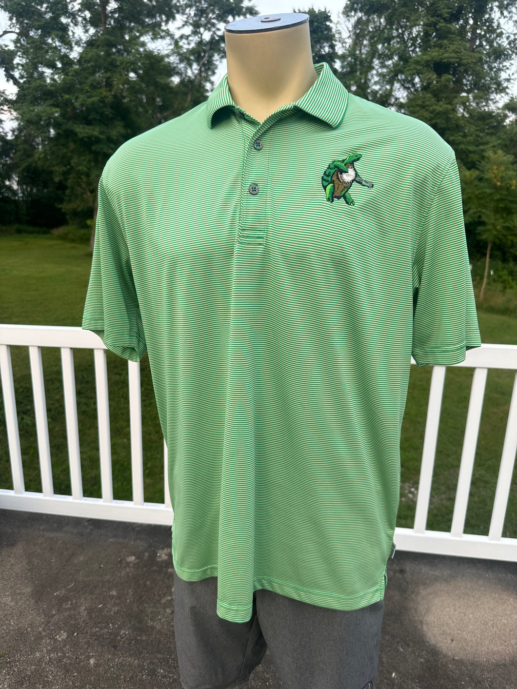Sz L terrapin turtle polo golf shirt