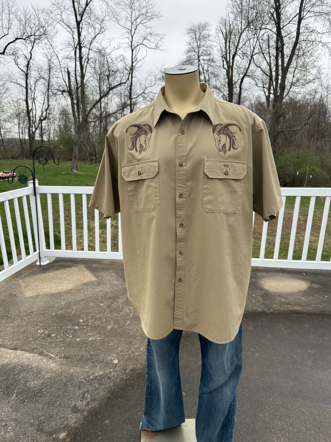 2XL BMFS Meet me at the creek embroidered button up