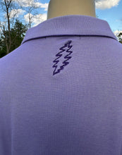 Load image into Gallery viewer, Sz XL purple embroidered Bertha polo
