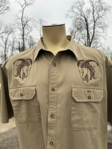 2XL BMFS Meet me at the creek embroidered button up