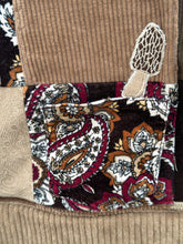 Load image into Gallery viewer, Sz L patchwork corduroy pullover hoodie
