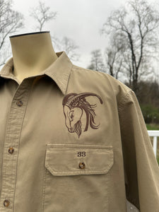 2XL BMFS Meet me at the creek embroidered button up