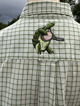 Load image into Gallery viewer, 4XL Green plaid embroidered Terrapin button down
