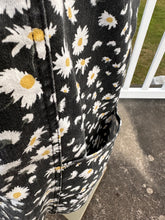 Load image into Gallery viewer, Sz XL Red Daisy denim overall dress

