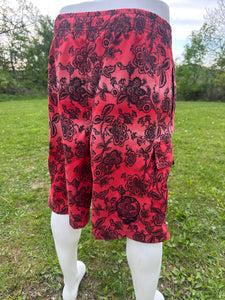 Sz XL red and black ombré SYF embroidered swim  trunks