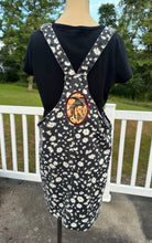 Load image into Gallery viewer, Sz XL Red Daisy denim overall dress
