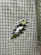 Load image into Gallery viewer, 4XL Green plaid embroidered Terrapin button down
