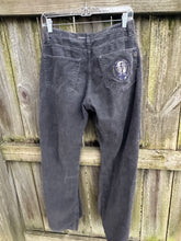 Load image into Gallery viewer, Side panel corduroy patchwork pants with custom appliqués
