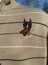 Load image into Gallery viewer, Sz XL Dire Wolf embroidered 1/4 zip sweater
