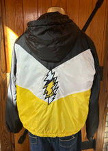 Load image into Gallery viewer, Women’s Sz M one of a kind GD hooded puffer jacket
