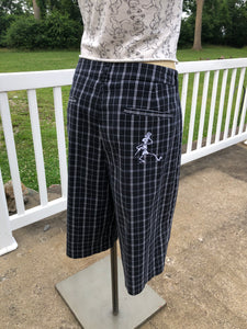 Sz 14 plaid embroidered shorts
