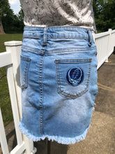 Load image into Gallery viewer, Sz M denim bear skirt
