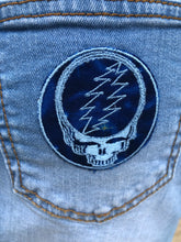 Load image into Gallery viewer, Sz M denim bear skirt
