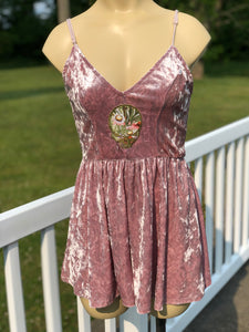 Sz M SYF velour romper