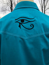 Load image into Gallery viewer, Custom embroidered vintage High Noon pearl snap western
