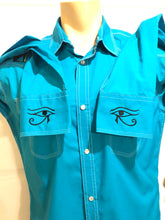 Load image into Gallery viewer, Custom embroidered vintage High Noon pearl snap western
