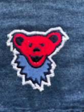 Load image into Gallery viewer, Sz Small embroidered denim bear pearl snap

