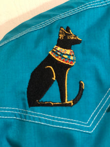 Custom embroidered vintage High Noon pearl snap western
