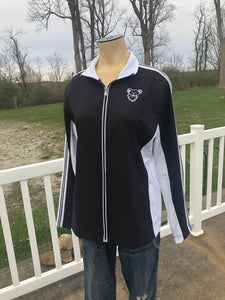 Sz M Embroidered athletic wear zip up
