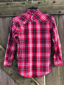 Child’s size 8-10 embroidered pearly snap western