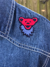 Load image into Gallery viewer, Sz Small embroidered denim bear pearl snap
