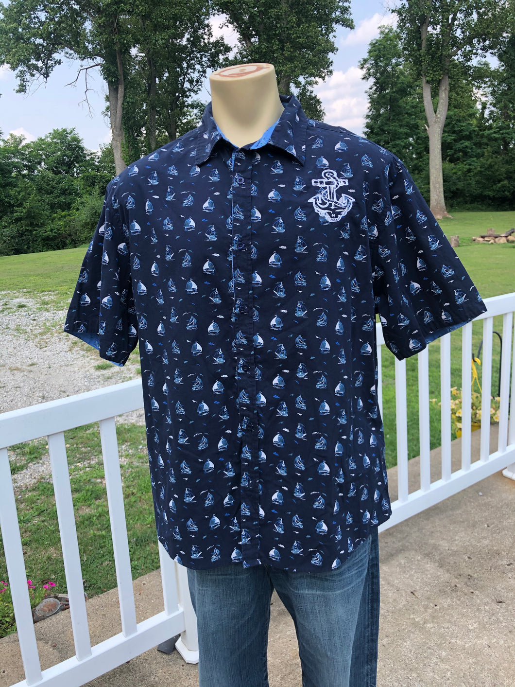 Lost Sailor Grateful Dead embroidered button up