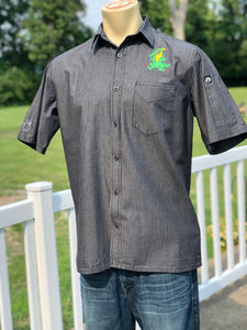 Embroidered chef shirt with alligator and Jerry hand