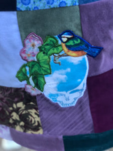 Sz S patchwork Birdsong skirt with pockets