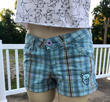 Load image into Gallery viewer, Sz M embroidered bear and mushroom shorts
