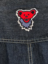 Load image into Gallery viewer, Sz Small embroidered denim bear pearl snap
